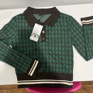 Zara 70s style top